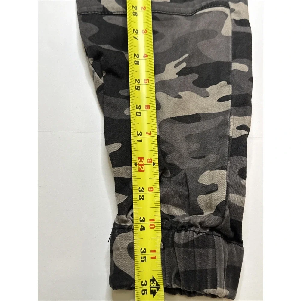 Ring of Fire Mens Camo Cargo Jogger Pants Grey Black Camouflage RYB1042 Size‎ S